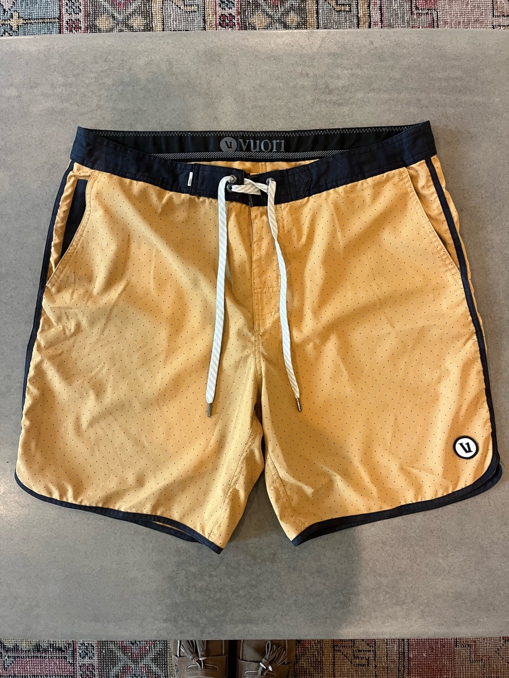 Vuori Men’s Gold Swim Trunks - Size 34